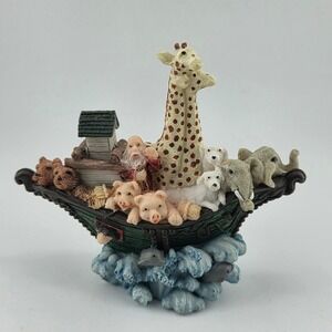 Vintage Noah's Ark Figurine Animals Giraffe Elephant‎ Dogs Pigs Religious Decor